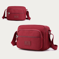 4-Zip Crossbody Bag – Lightweight Nylon Purse for Women