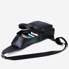 Large Capacity Genuine Leather Sling Bag for Men – Versatile Crossbody Chest Bag - VOTVO
