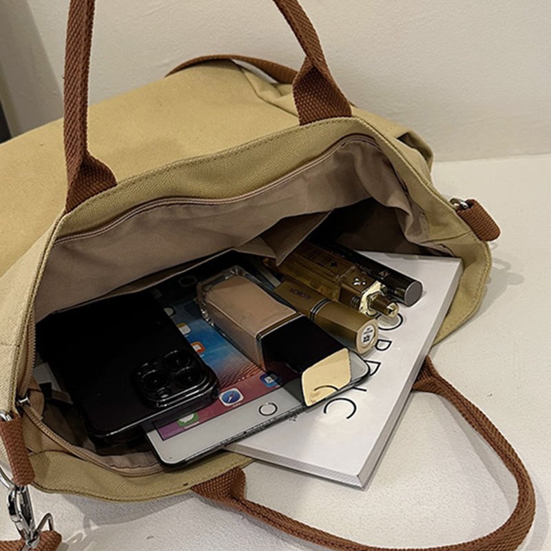 Simple Tote Bag for Women – Daily Portable Canvas Crossbody Bag - VOTVO