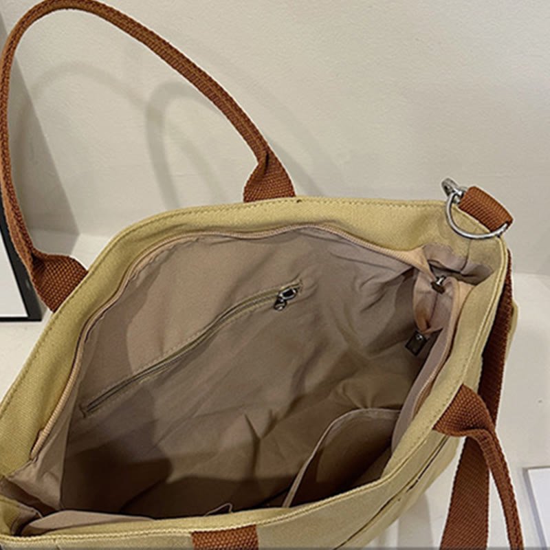Simple Tote Bag for Women – Daily Portable Canvas Crossbody Bag - VOTVO