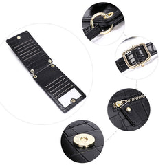 Leather Crossbody Phone Bag with Card Slots for Women – Compact Purse with Adjustable Strap