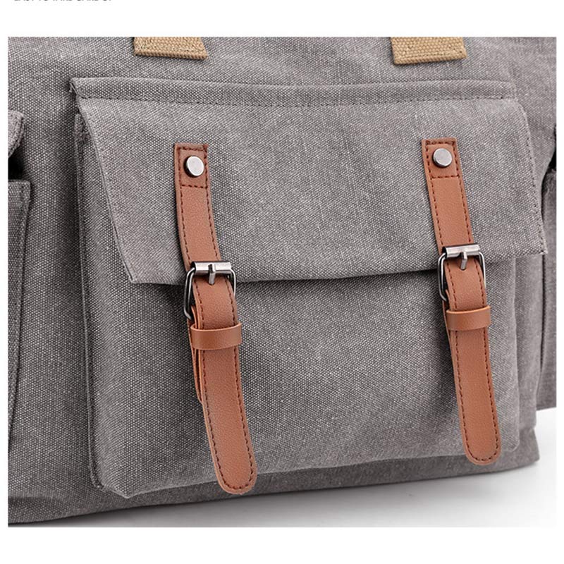 Large Capacity Women’s Canvas Tote – Casual Crossbody Shoulder Handbag Messenger Bag