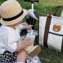 Functional Canvas Handbag – Mommy Bag, Tote Purse, Shoulder Bag - VOTVO