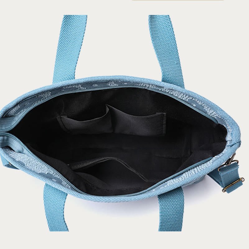 Floral Cute Printing Crossbody Purse – Large Canvas Handbag for Commuting - VOTVO