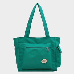 Tote Bag for Women – Plain Color with Badge Decor, Shoulder Bag - VOTVO