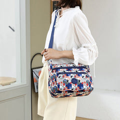 Large Capacity Waterproof Floral Crossbody Bag for Women – Stylish Shoulder Bag with Multiple Pockets
