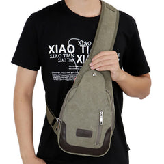 Canvas Sling Bag for Men - Outdoor Travel & Camping Chest Day Pack