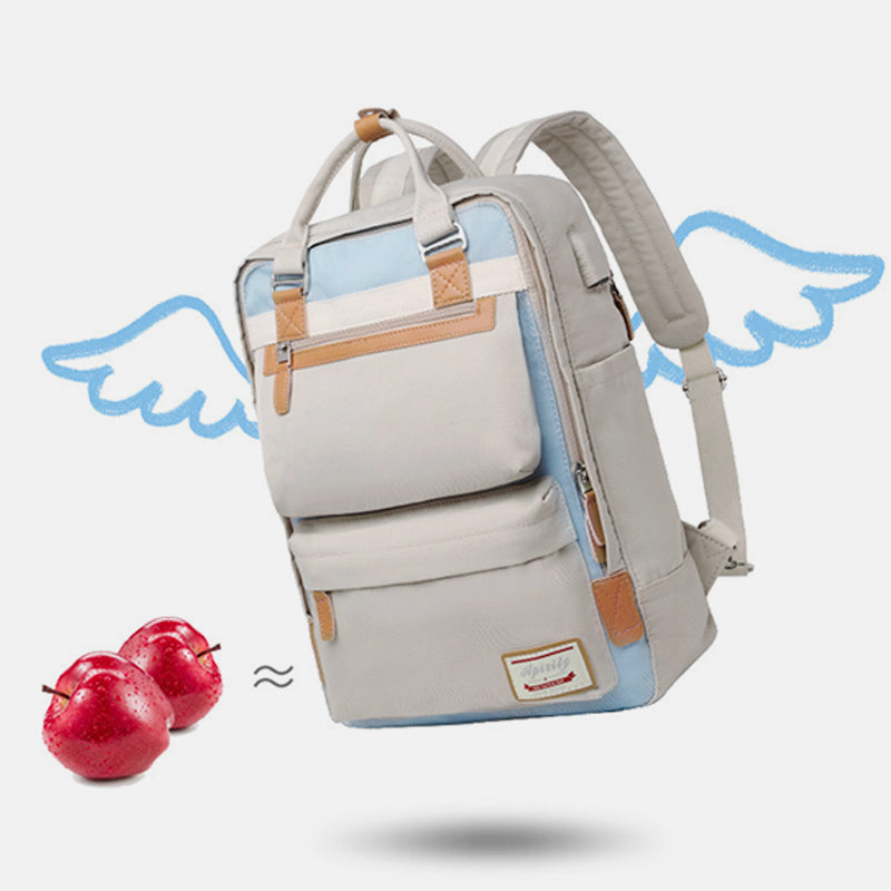Multifunctional Large-Capacity British College Backpack with USB Charging Port