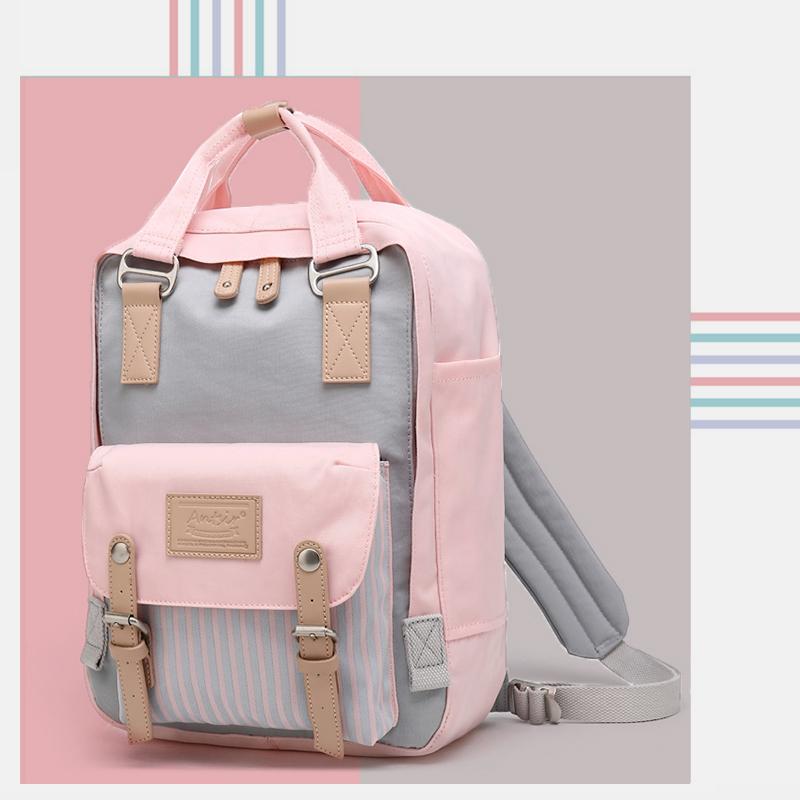 Large Capacity Vintage Laptop Backpack for Women – Multi-Pocket, Stylish & Durable for School & Travel