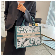 Borsa tote in tela di grande capacità per donna – Borsa da pendolare quotidiana