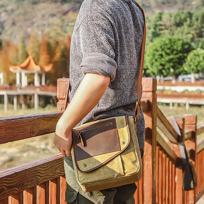Retro Casual Shoulder Bag: Classic and Creative Design in High Quality Canvas