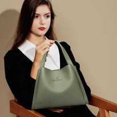 Embossed Soft Leather Handbag – Stylish, Versatile & Timeless Design