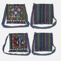 Folk Custom Shoulder Bag for Women – Vintage Embroidery Canvas Crossbody Bag