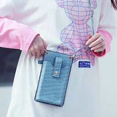 Leather Crossbody Phone Bag with Card Slots for Women – Compact Purse with Adjustable Strap