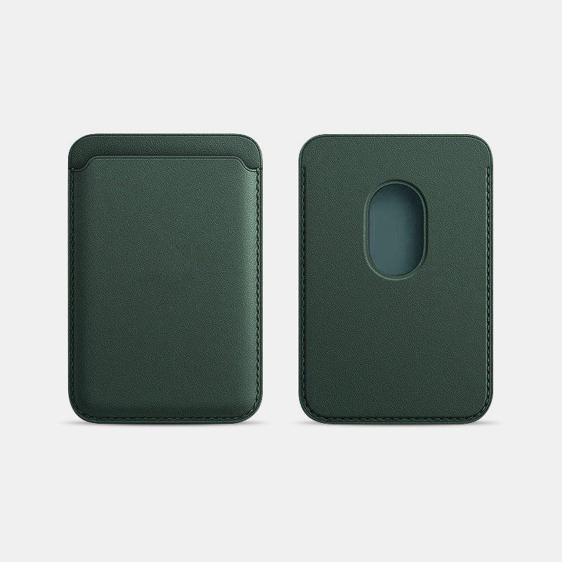 Portable Magnetic Suction Leather Card Holder Wallet for iPhone