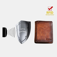 Genuine Leather RFID Multi - Card Bifold Wallet for Men - Secure & Stylish Business Wallet - VOTVO