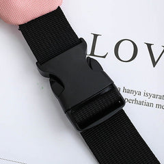 Contrast Color Crossbody Waist Bag for Girls - Stylish Canvas Sling Purse