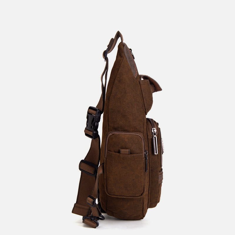 Large Canvas Chest Bag – Men’s Outdoor Sports Crossbody Sling Backpack - VOTVO