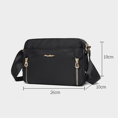 Crossbody Bag for Women – Simple Light Color Waterproof Nylon Bag