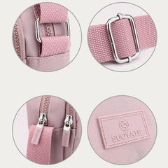 4-Zip Crossbody Bag – Lightweight Nylon Purse for Women