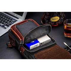 Genuine Leather Casual Sling Bag for Men - Fashionable Crossbody Shoulder Chest Bag
