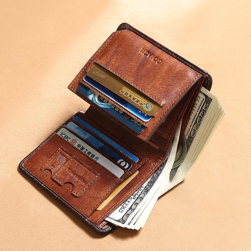 Genuine Leather RFID Multi - Card Bifold Wallet for Men - Secure & Stylish Business Wallet - VOTVO