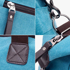 Borsa tote in tela resistente in stile britannico, di grande capacità, per le donne: elegante e pratica per lo shopping, i viaggi e l'uso quotidiano.