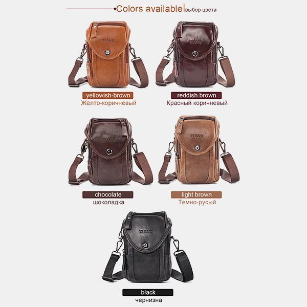 Men's Genuine Leather Phone Purse – Crossbody & Waist Bag for Daily Use