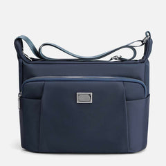 Crossbody Plaid Nylon Tote Bag for Women – Multi-Pocket Waterproof Purse