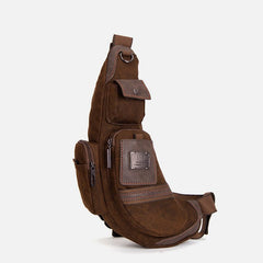 Large Canvas Chest Bag – Men’s Outdoor Sports Crossbody Sling Backpack - VOTVO