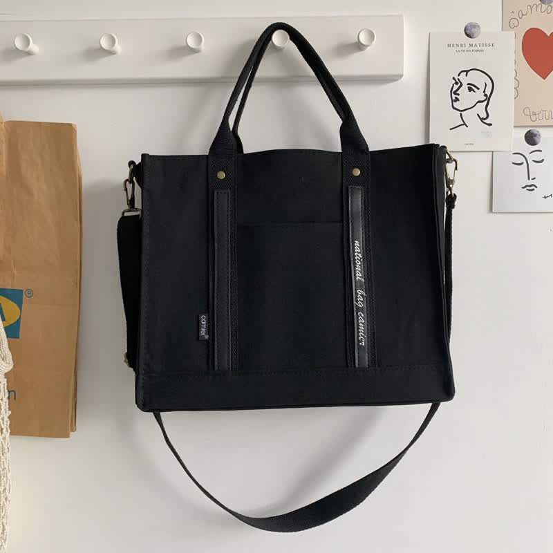 Laptop Tote Handbag – Canvas Shoulder Bag & Briefcase for Travel, Office, and School