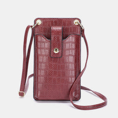 Leather Crossbody Phone Bag with Card Slots for Women – Compact Purse with Adjustable Strap