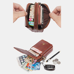 Genuine Leather Waist Bag – Multifunctional Messenger & Shoulder Bag for Men