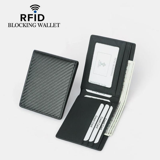 Genuine Leather RFID Blocking Slim Wallet - VOTVO