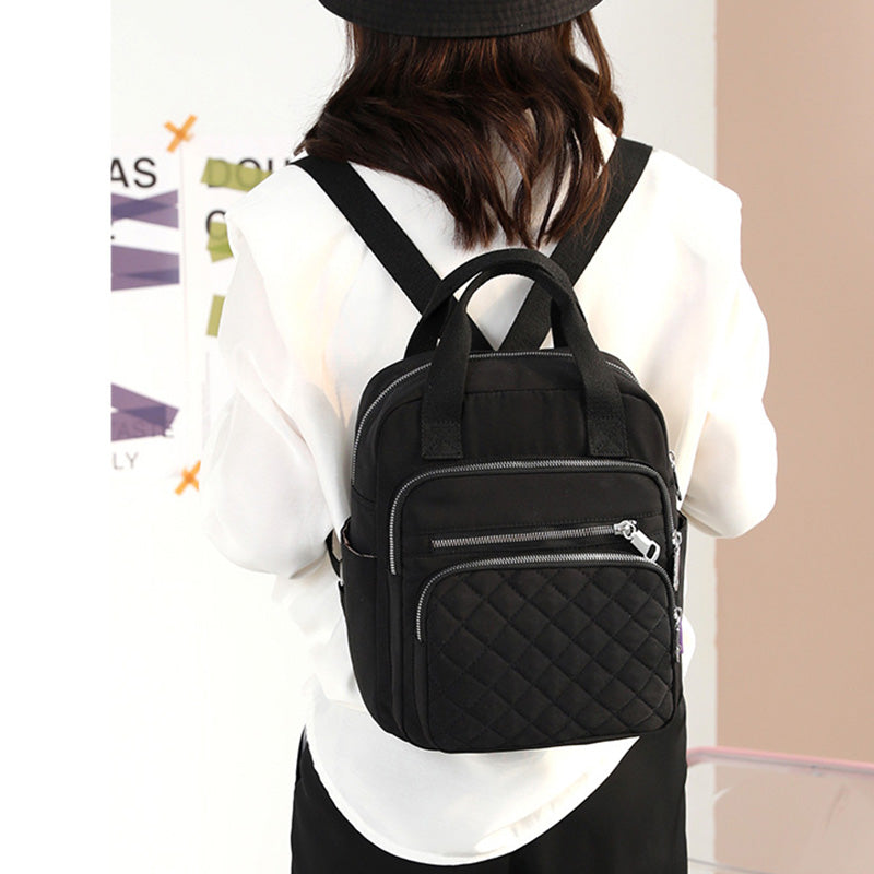 Quilted Backpack Stylish Shoulder Bag for Women Traval Casual Purses