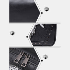 3D Owl Design Laptop Backpack – Waterproof PU Leather College & School Backpack for Travel, Sport, and Daily Use