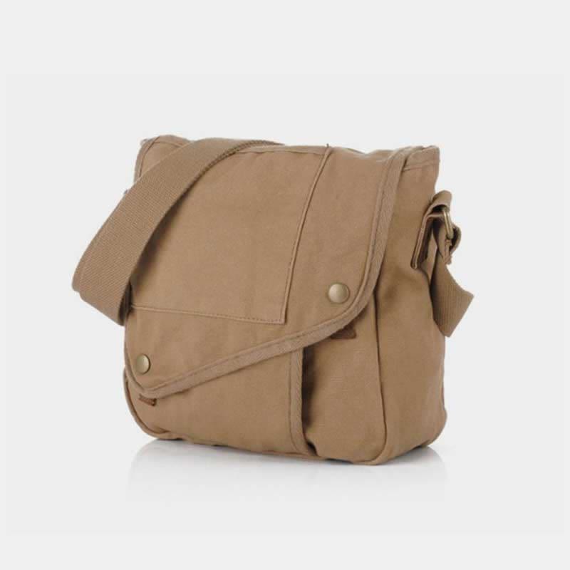 Small Canvas Messenger Bag – Casual Travel & Working Crossbody Shoulder Bag