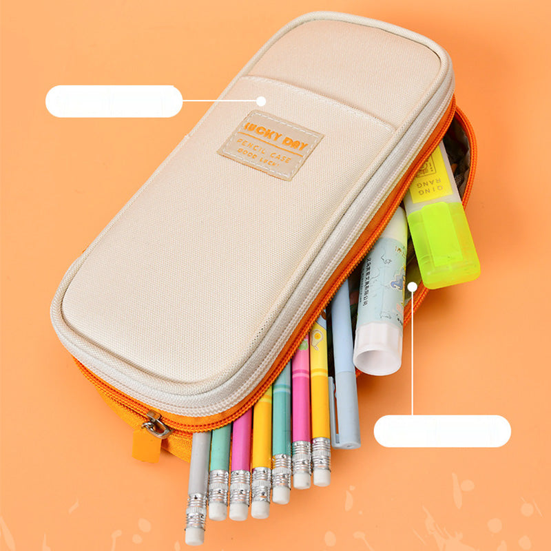 Large Capacity Pencil Case for School Students | Adult Pencil Pouch Office Organizer