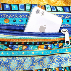 Borsa a tracolla in tela di grande capacità per donna - Borsa a tracolla colorata