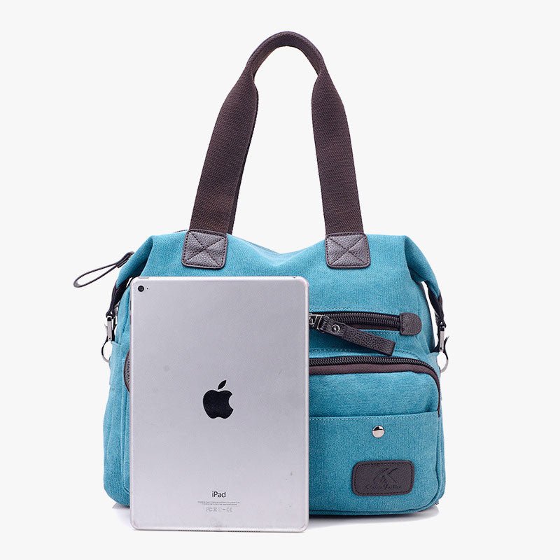 Large Capacity Durable British Style Canvas Tote Bag for Women – Stylish and Practical for Shopping, Travel, and Everyday Use - VOTVO