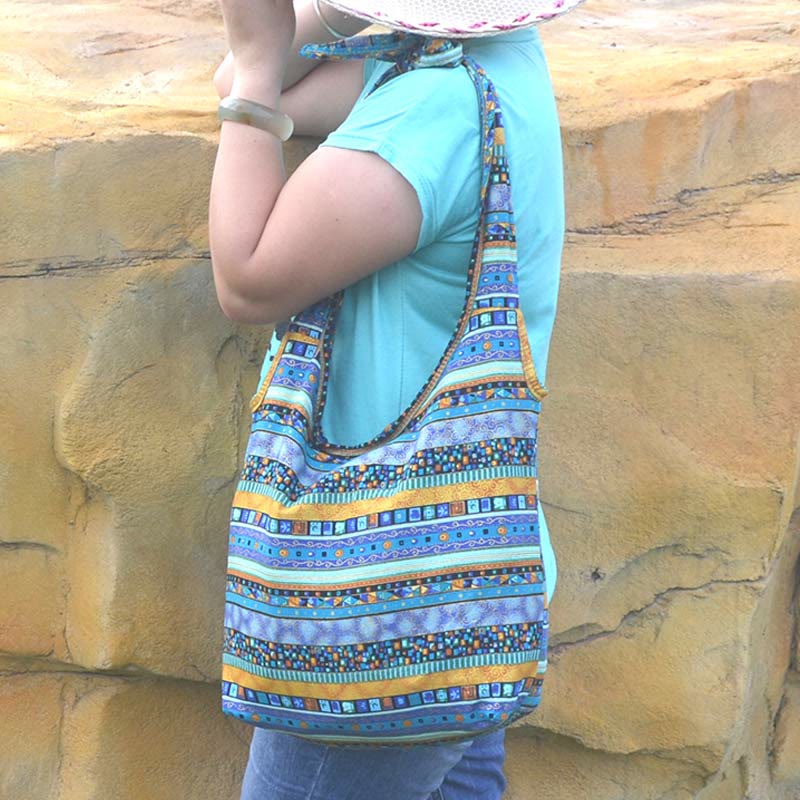 Large Capacity Canvas Shoulder Bag for Women – Colorful Crossbody Handbag
