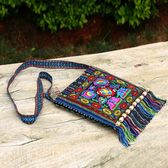 Folk Custom Shoulder Bag for Women – Vintage Embroidery Canvas Crossbody Bag