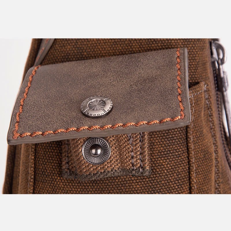 Large Canvas Chest Bag – Men’s Outdoor Sports Crossbody Sling Backpack - VOTVO