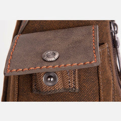 Large Canvas Chest Bag – Men’s Outdoor Sports Crossbody Sling Backpack - VOTVO