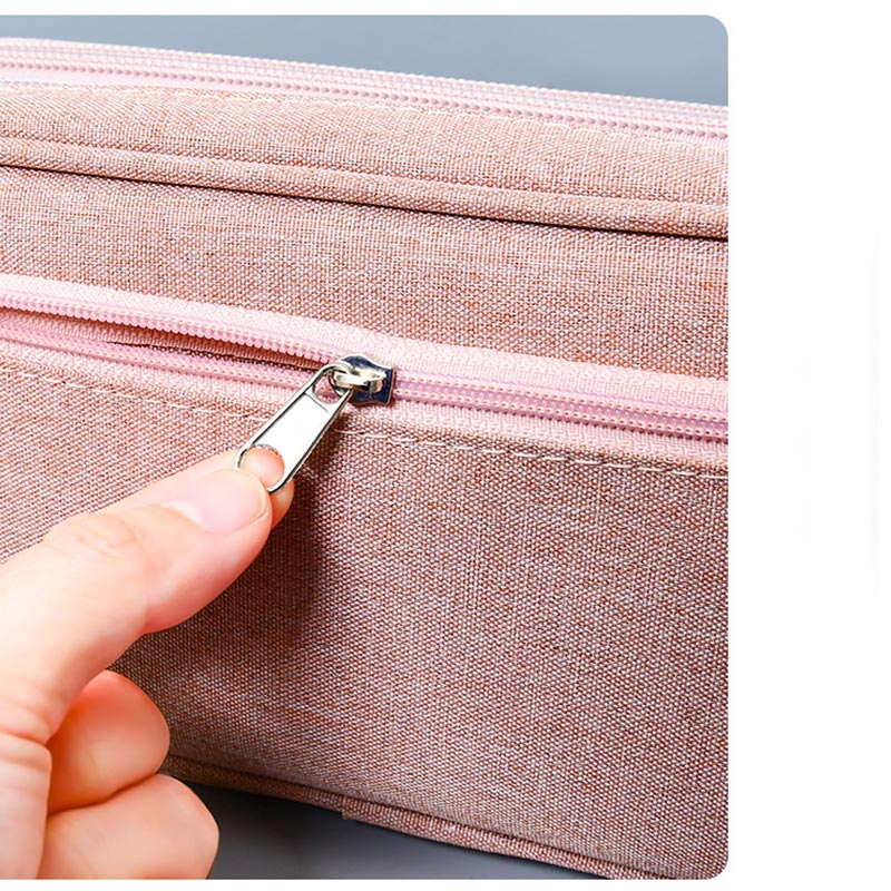 Large Capacity Canvas Pencil Case – Durable Pen Pouch for Office & School
