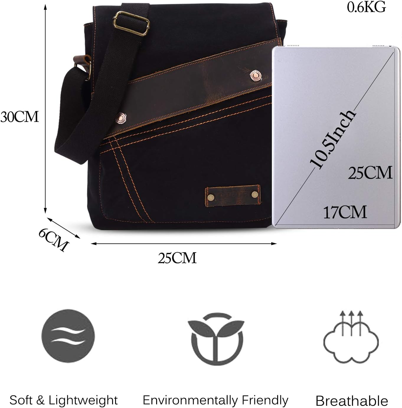 Business Messenger Canvas Shoulder Bag - VOTVO