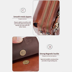 Genuine Leather Waist Bag – Multifunctional Messenger & Shoulder Bag for Men