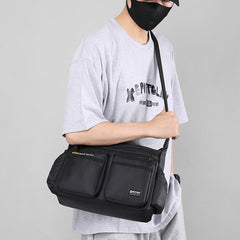 Classic Travel Satchel for Men – Durable Nylon, Large Crossbody Bag