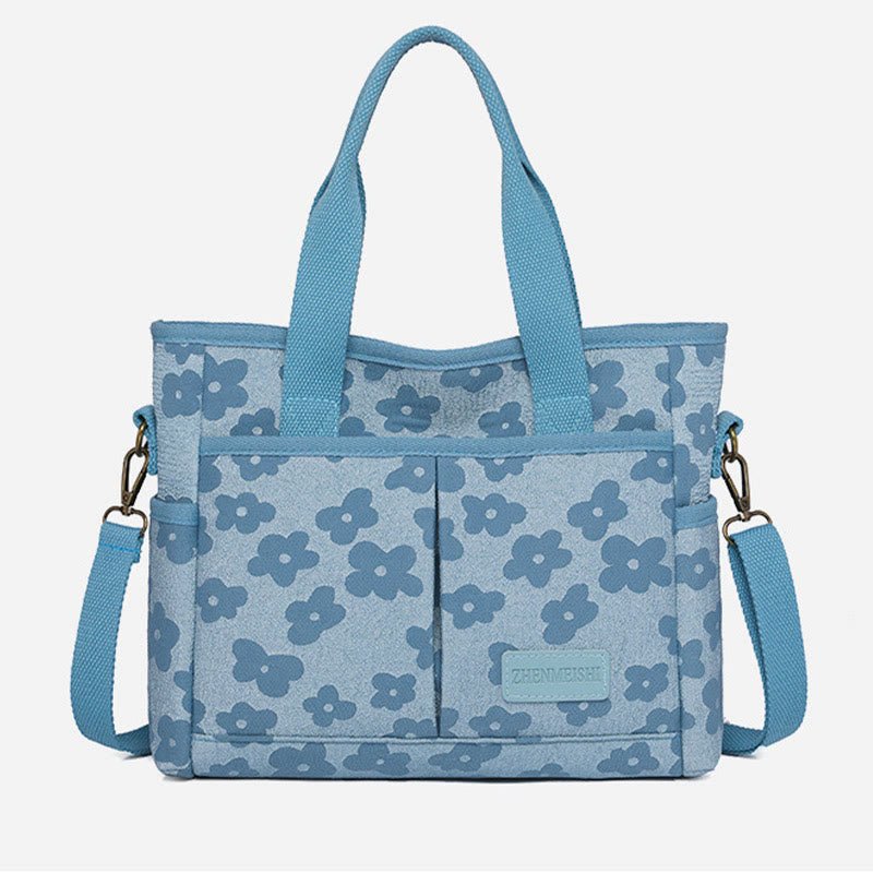 Floral Cute Printing Crossbody Purse – Large Canvas Handbag for Commuting - VOTVO