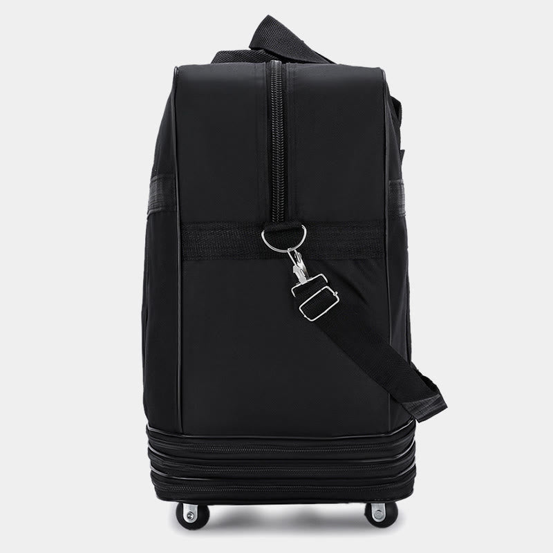 Multifunctional Large Capacity Rolling Tote Crossbody Handbag for Travel – Versatile Nylon Tote Bag
